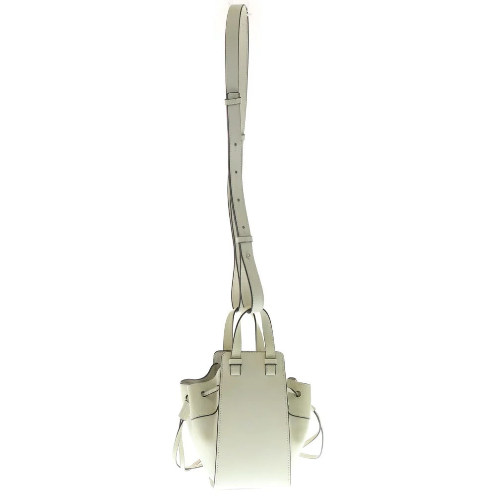 Loewe Handbag Leather Drawstring Bag White Hammock